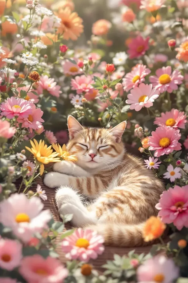 花园里的猫 - 猫咪 花园 治愈 花园里的猫电影海报